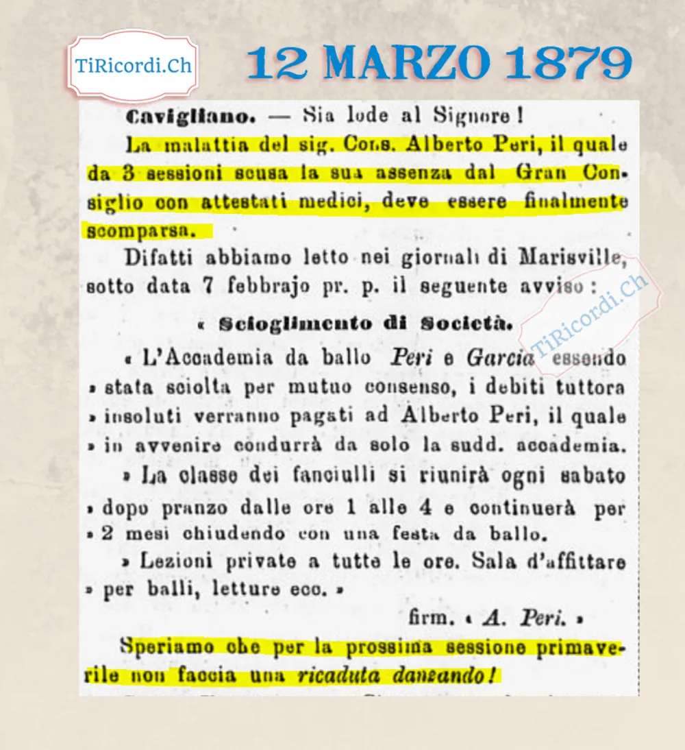 Il consigliere malato da tre sessioni apre una scuola di ballo in California, 1879