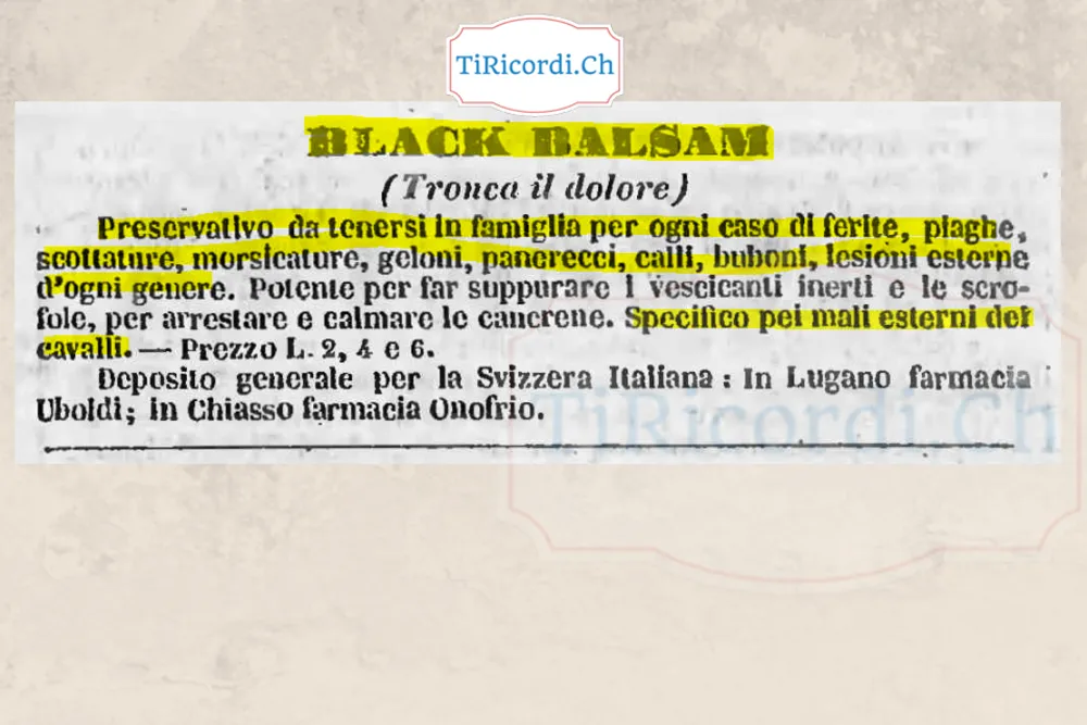 Black Balsam, il preservativo che non è quello che pensi, 1858