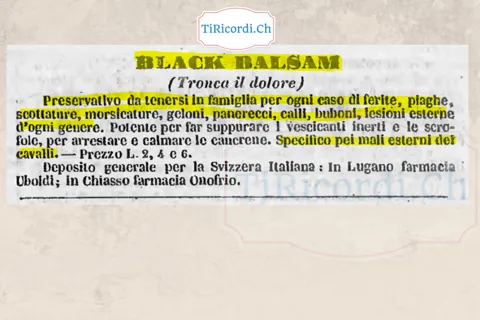 Black Balsam, il preservativo che non è quello che pensi, 1858