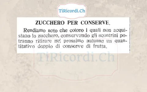 Zucchero per conserve: chi non lo acquista, conservando gli scontrini, potrà ritirare in autunno un quantitativo doppio di conserve di frutta, 1918