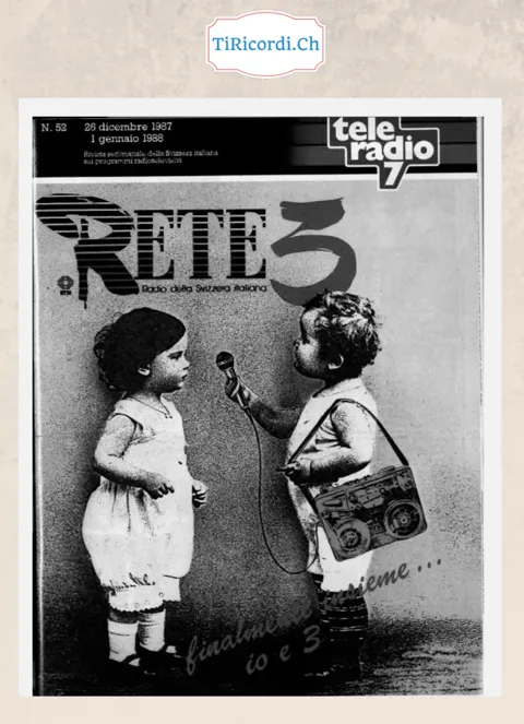 Finalmente insieme, io e 3: la copertina di Teleradio 7 per la nascita di Rete 3, dicembre 1987