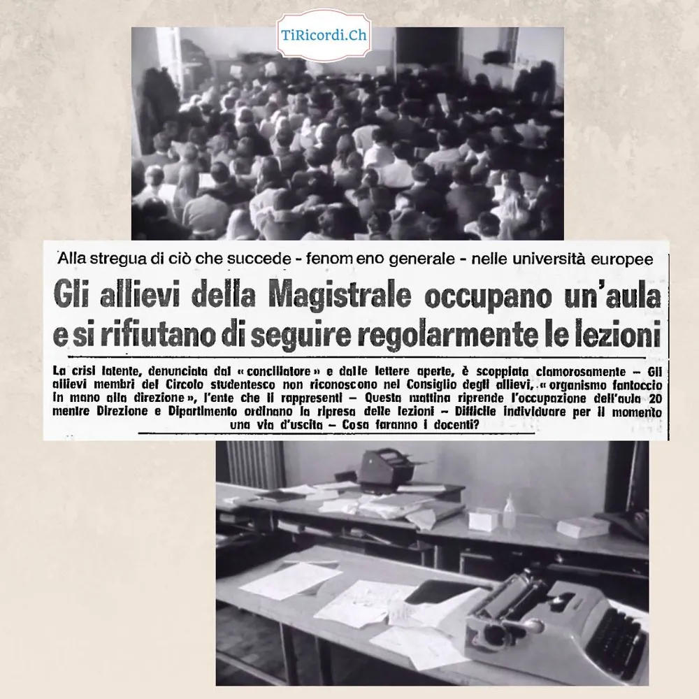 Gli allievi della Magistrale occupano un'aula e si rifiutano di seguire regolarmente le lezioni, alla stregua di ciò che succede nelle università europee, 1968