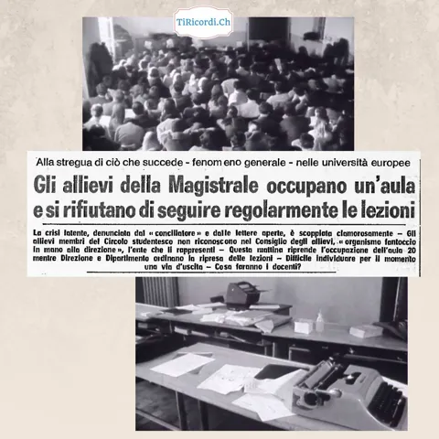 Gli allievi della Magistrale occupano un'aula e si rifiutano di seguire regolarmente le lezioni, alla stregua di ciò che succede nelle università europee, 1968