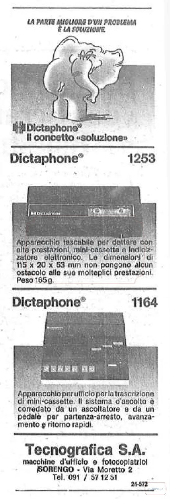 Dictaphone a mini-cassetta: la soluzione tascabile per dettare e trascrivere in ufficio, 1986