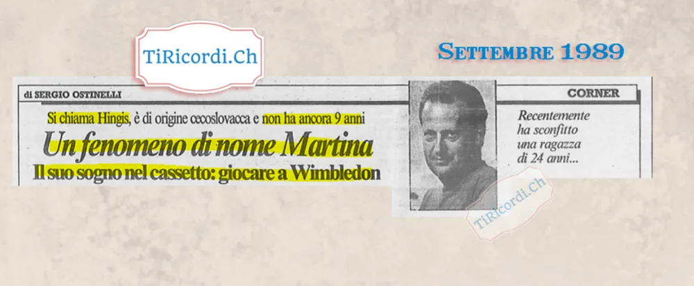 Un fenomeno di nome Martina: Hingis, di origine cecoslovacca, non ha ancora 9 anni, settembre 1989