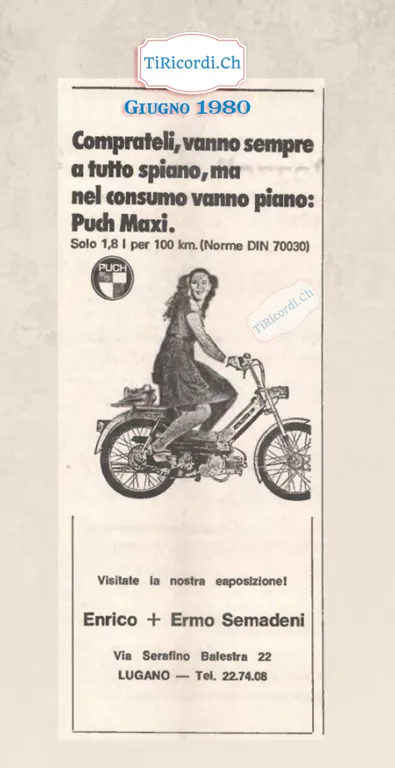 Compratelli, vanno sempre a tutto spiano ma nel consumo vanno piano: Puch Maxi, giugno 1980