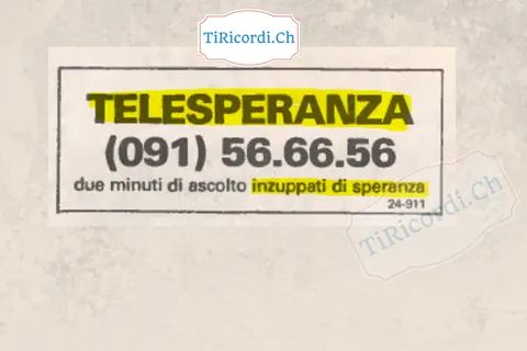 Telesperanza: due minuti di ascolto inzuppati di speranza, 1988