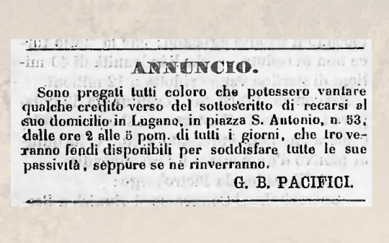 Chi vanta crediti passi in piazza Sant'Antonio dalle 2 alle 5, 1878