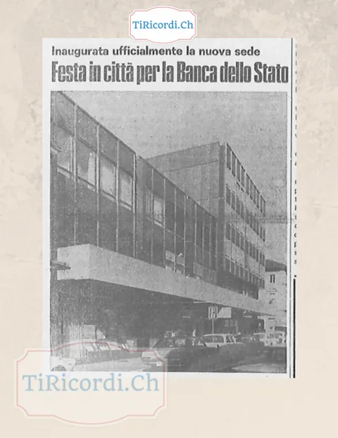 Festa in città per la Banca dello Stato: inaugurata ufficialmente la nuova sede della filiale di Locarno, aperta l'11 dicembre 1943