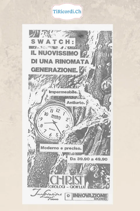 Swatch, il nuovissimo di una rinomata generazione: da 39.90 a 49.90 da Christ e Innovazione, 1983