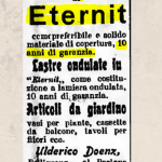 28 Luglio 1919: Pubblicità dell'Eternit #100anni