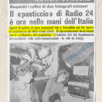 6 Gennaio 1980: I carabinieri cercano di mettere a tacere la mitica radio pirata svizzera.