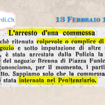 13 Febbraio 1940: Pena detentiva per furto #80anni