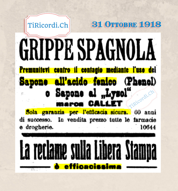 31 Ottobre 1918: Così il Ticino si preparava alla "spagnola" #pandemia