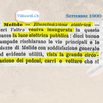 Settembre 1900: Illuminazione elettrica a Melide #120anni